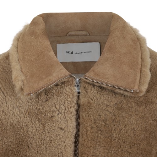 Camel Faux Fur Jacket.