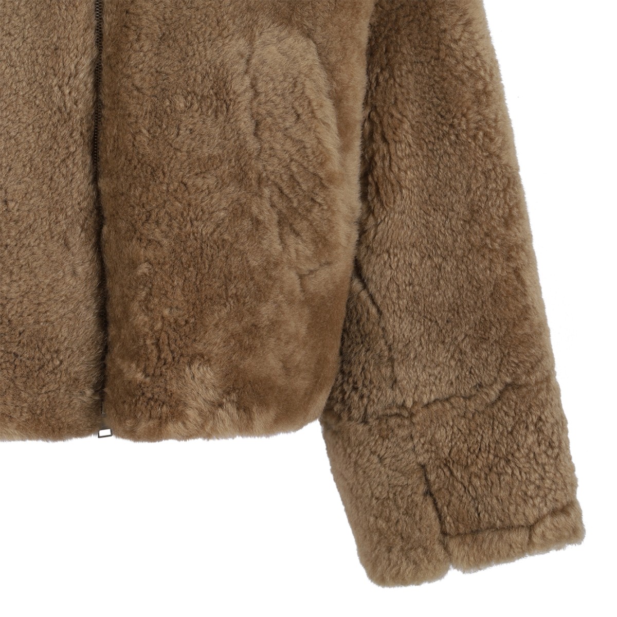 Camel Faux Fur Jacket.
