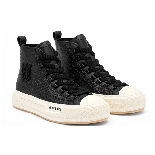 Leather High-Top Sneakers. 2