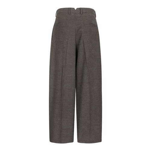 Brown Wide-Leg Tailored Trousers. 2