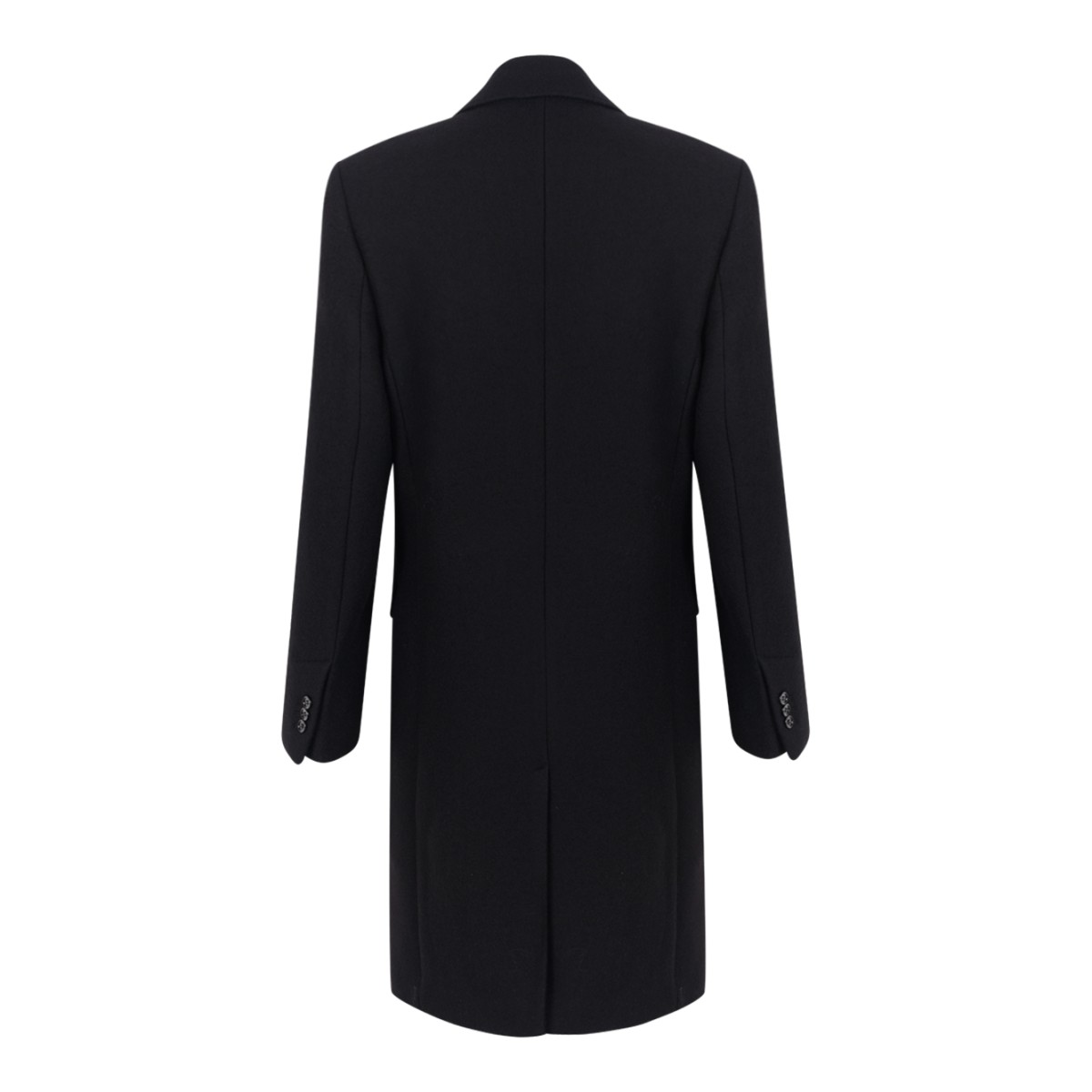 Black Double-Breasted Long Coat.