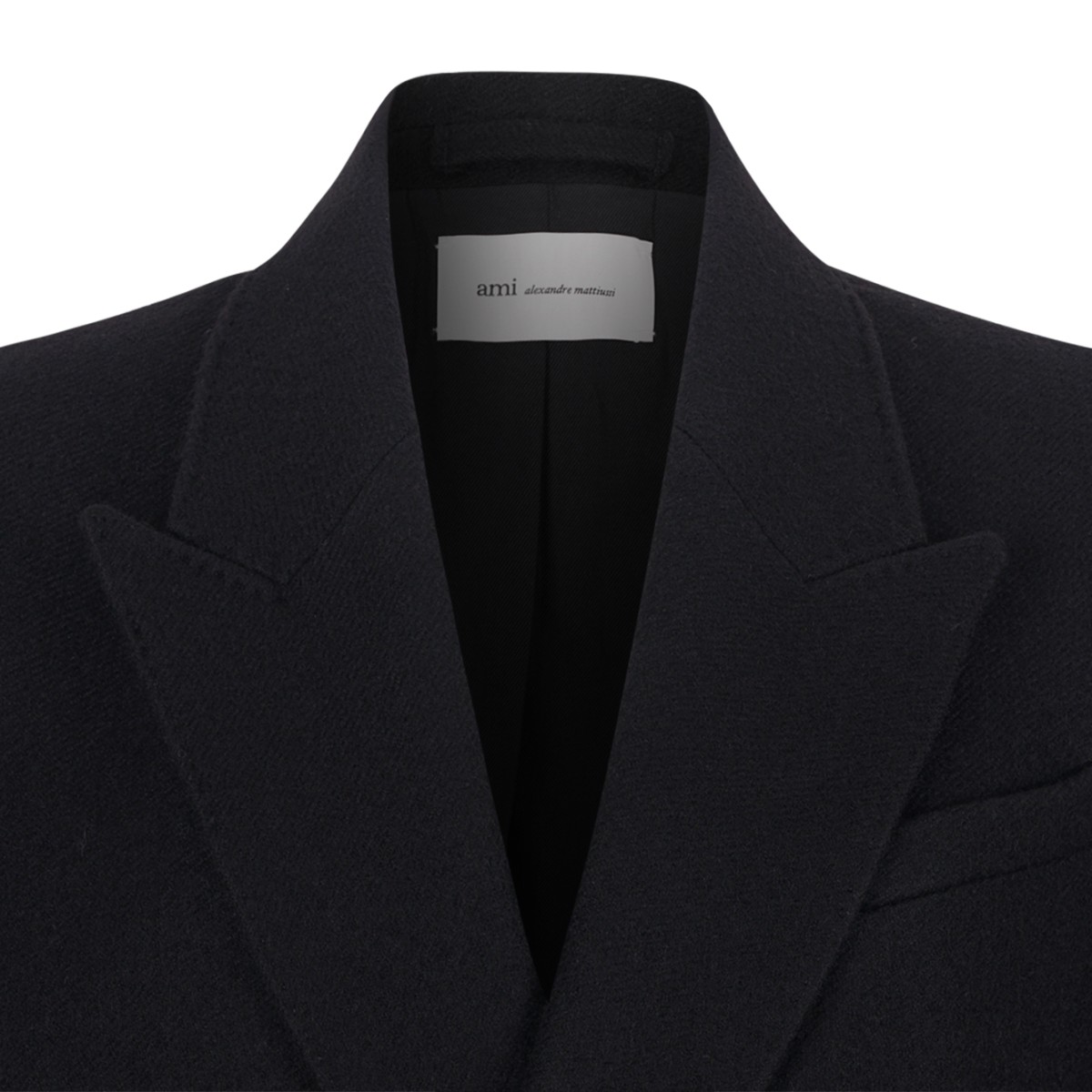 Black Double-Breasted Long Coat.