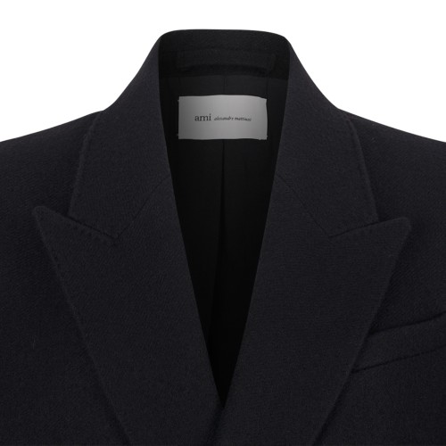 Black Double-Breasted Long Coat.