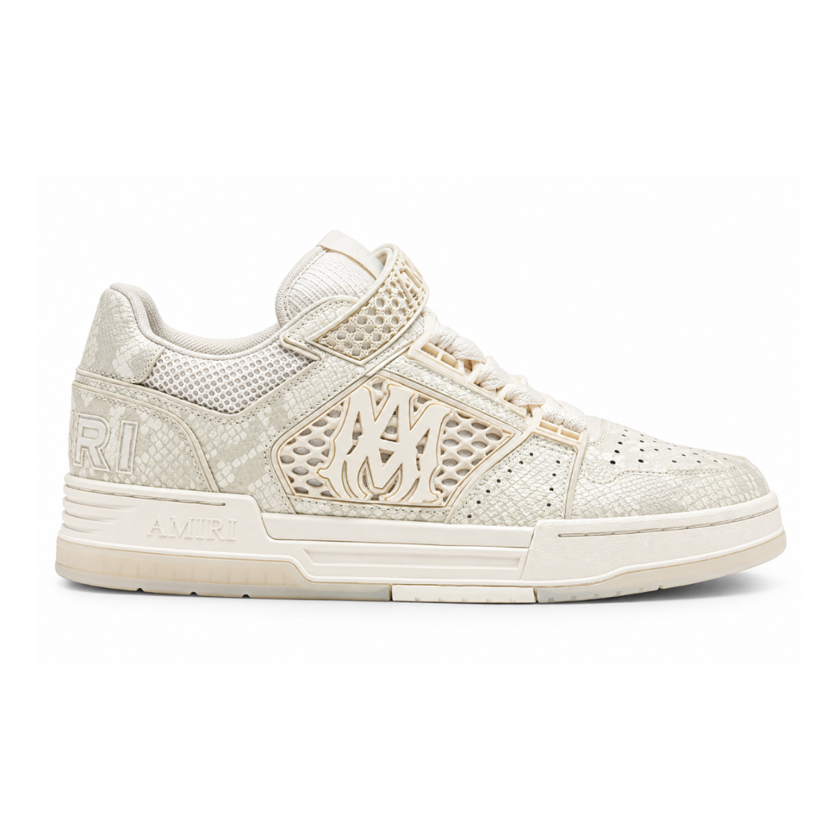 White Embossed Logo Low-Top Sneakers.