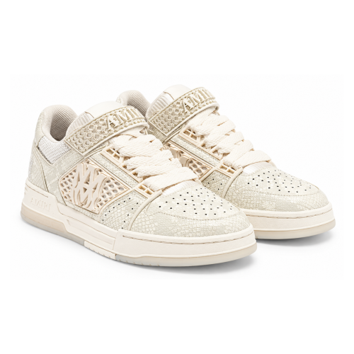 White Embossed Logo Low-Top Sneakers.