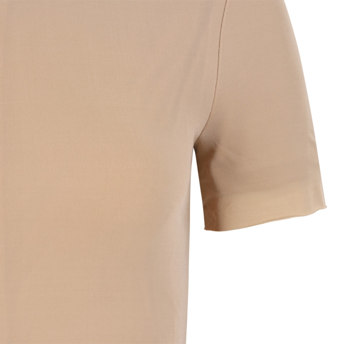 Beige Short-Sleeve Cardigan