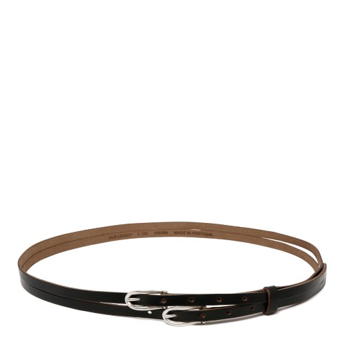 Our Legacy Black Double Leather Belt.