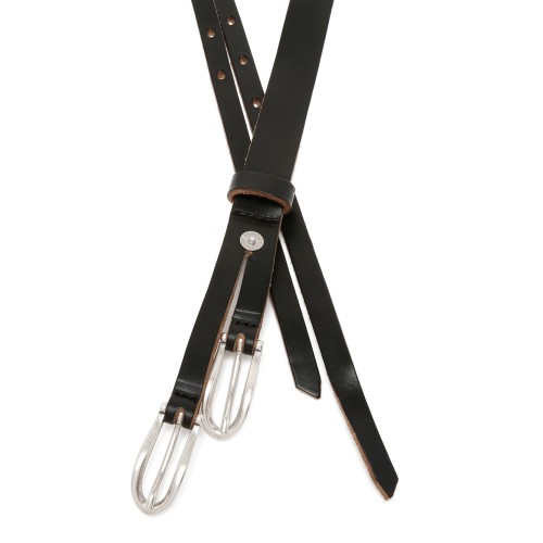 Our Legacy Black Double Leather Belt. 2