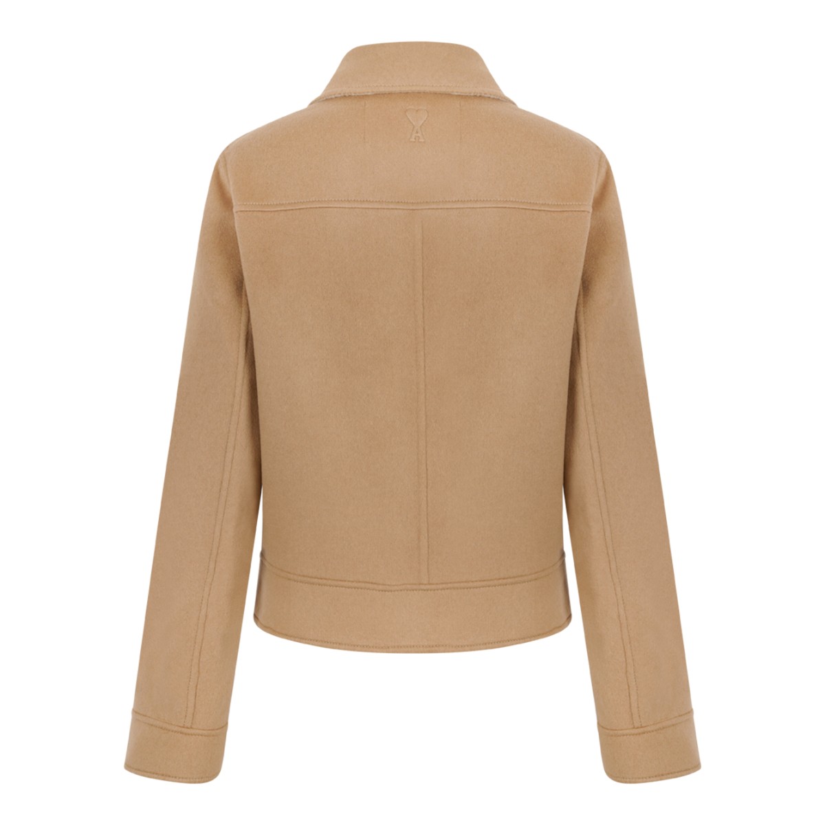 Beige Cropped Jacket.