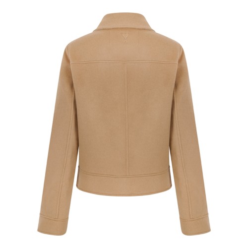 Beige Cropped Jacket.