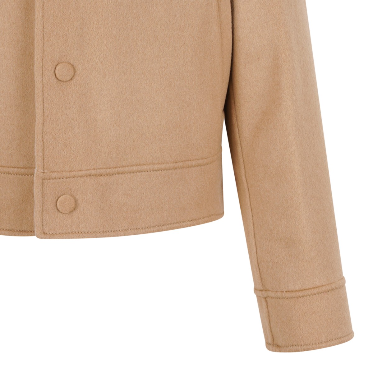 Beige Cropped Jacket.
