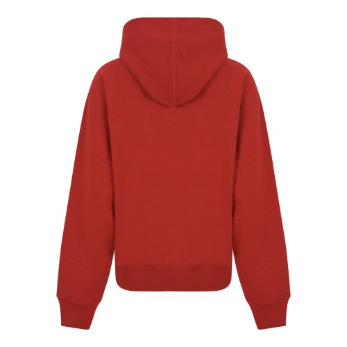 AMI Paris Red Logo Hoodie