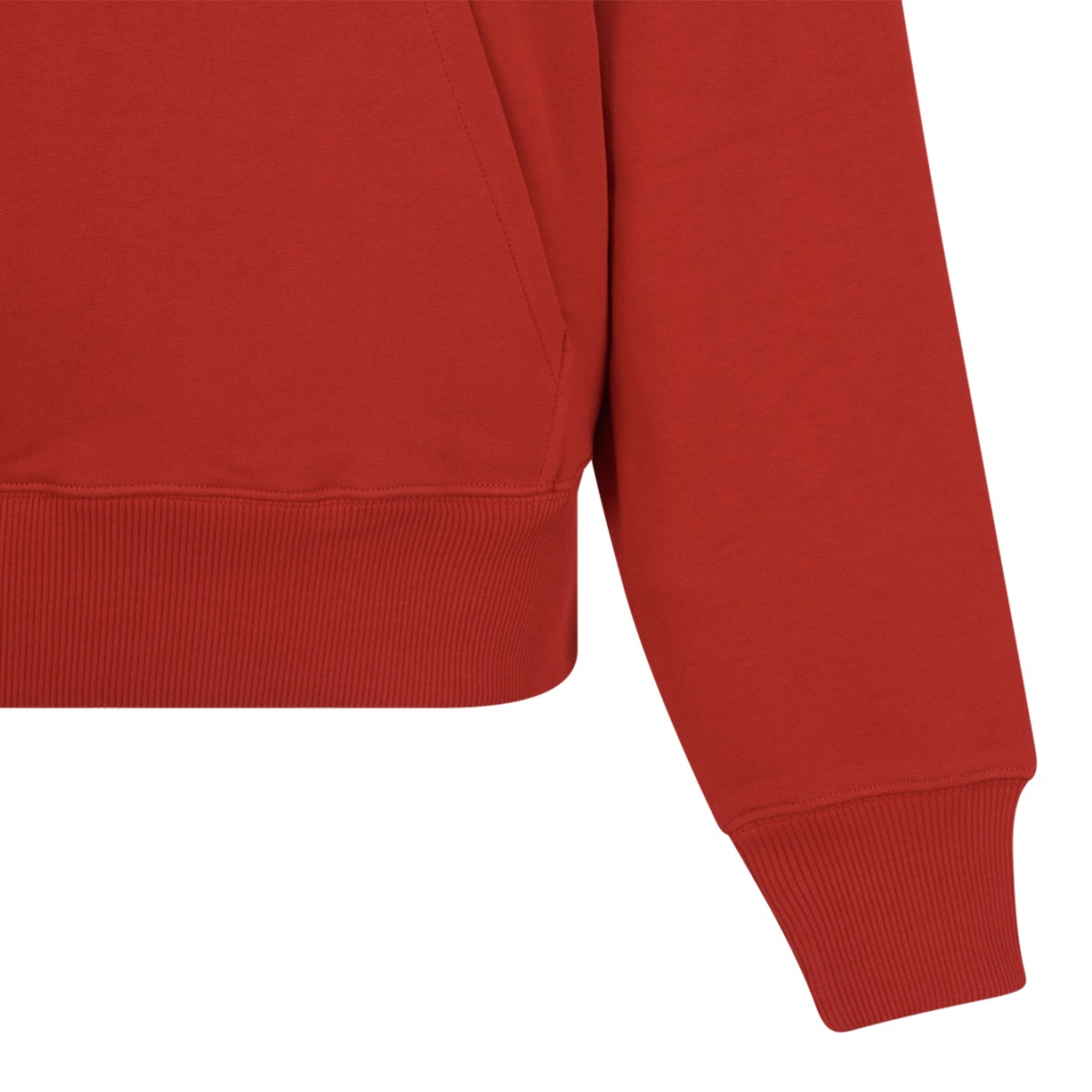AMI Paris Red Logo Hoodie