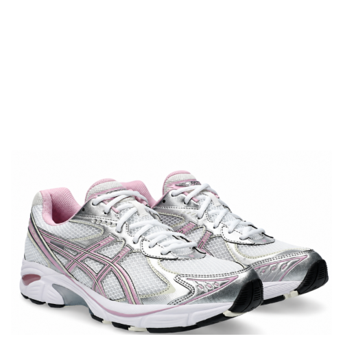 White Silver and Pink Running Sneakers 2