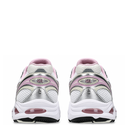 White Silver and Pink Running Sneakers