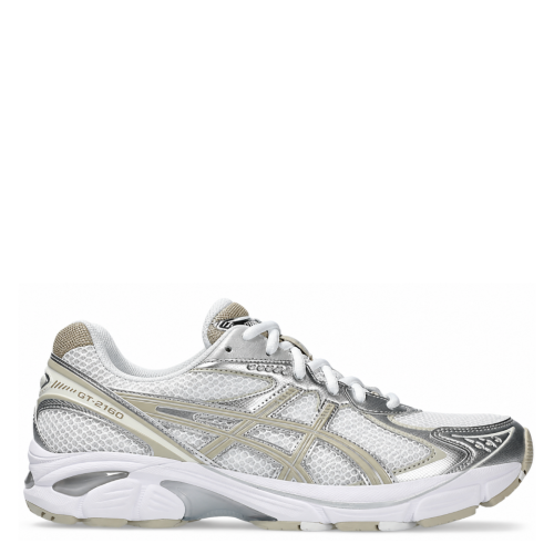 White and Gold Running Sneakers