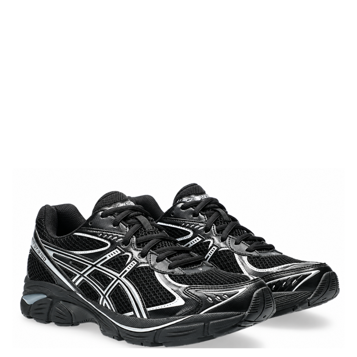Black and Silver Running Sneakers