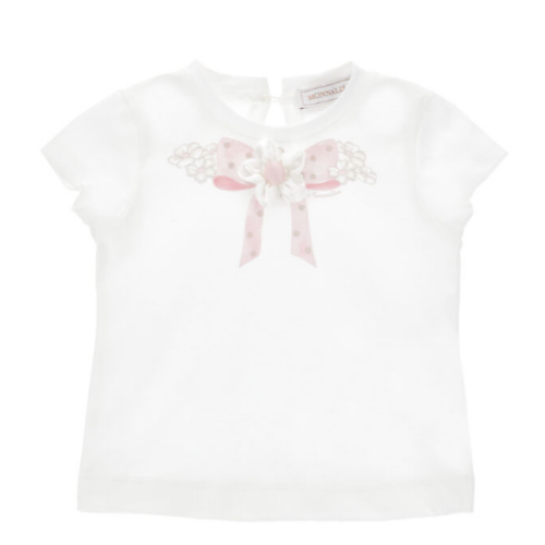 White Bow Detail T-Shirt