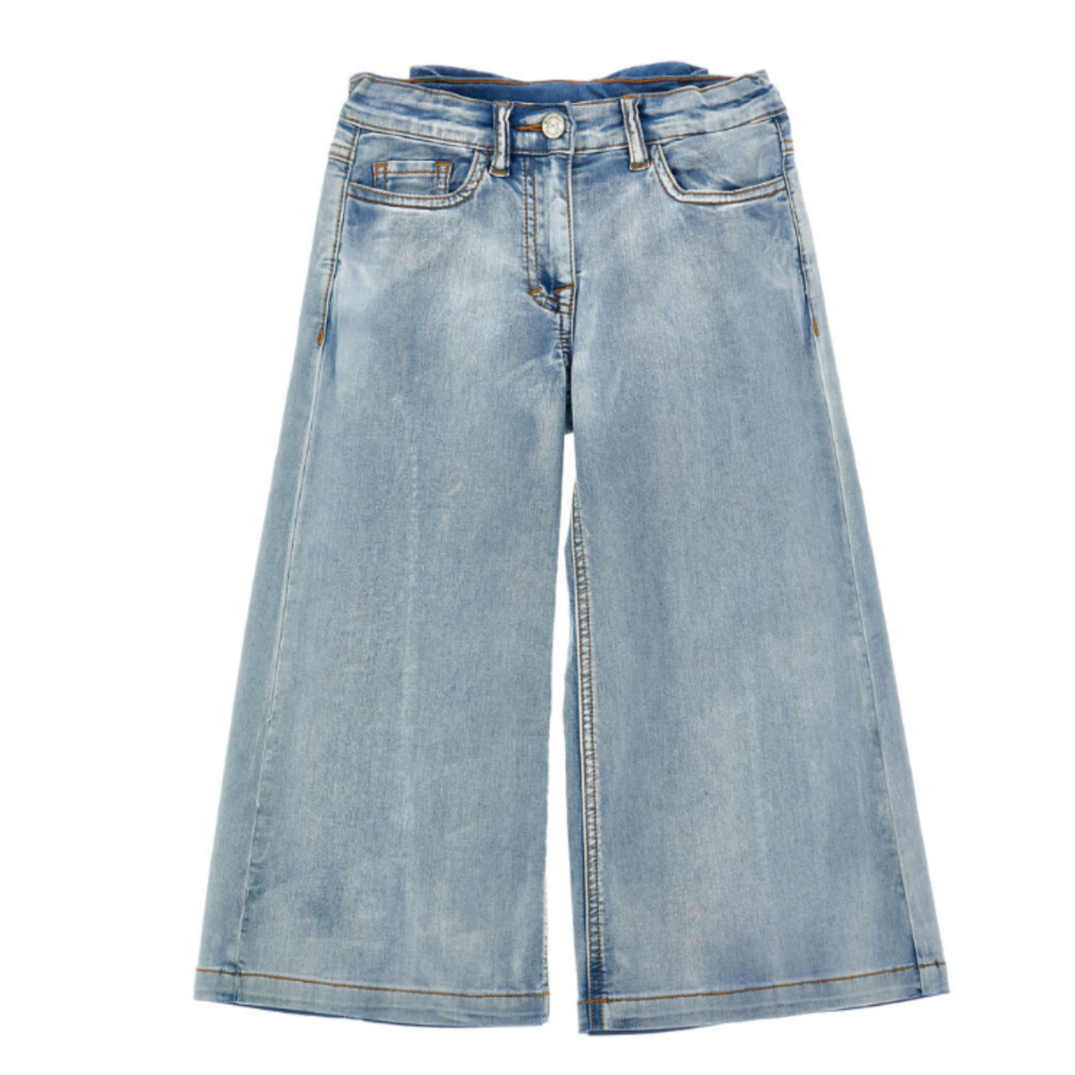 Light Blue Wide-Leg Jeans
