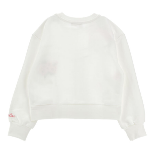 White Floral Embroidered Sweatshirt