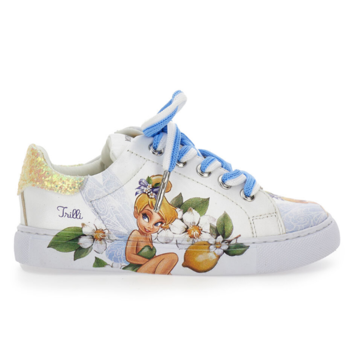 White Fairy Print Sneakers