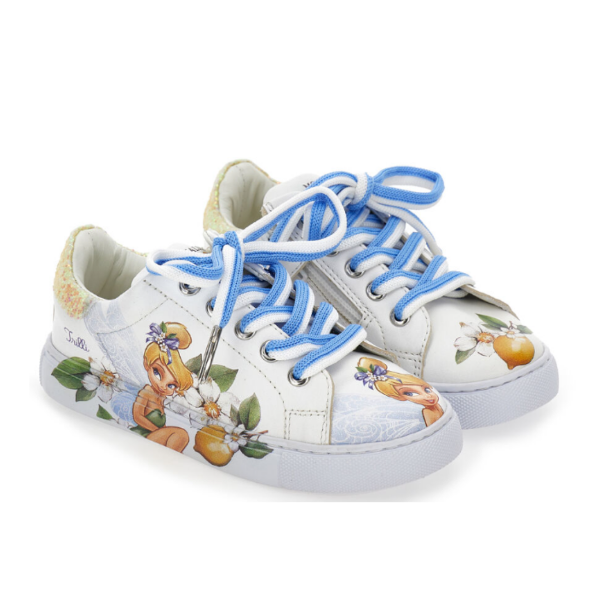 White Fairy Print Sneakers