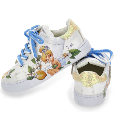 White Fairy Print Sneakers