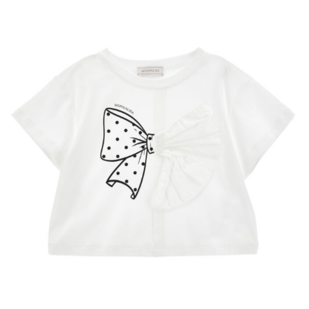 White Bow Detail T-Shirt