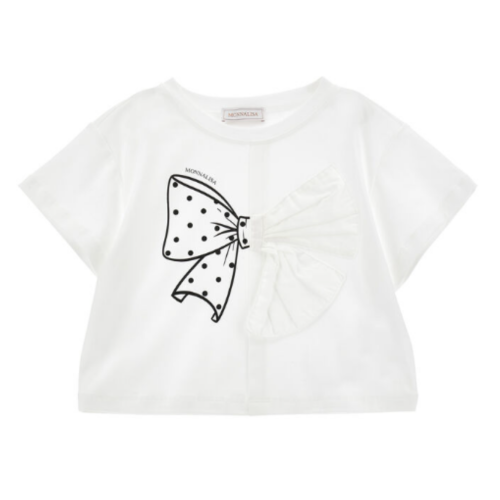 White Bow Detail T-Shirt