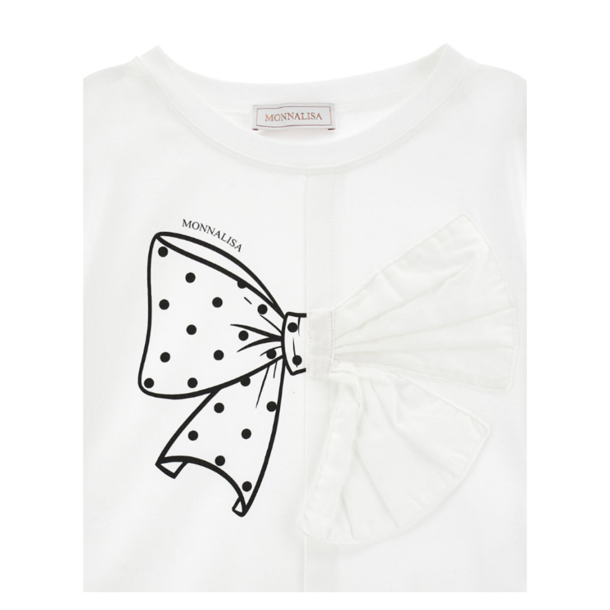 White Bow Detail T-Shirt