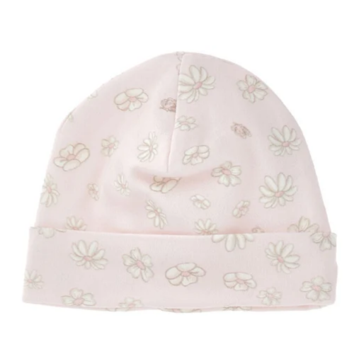 Pink Printed Baby Beanie 2