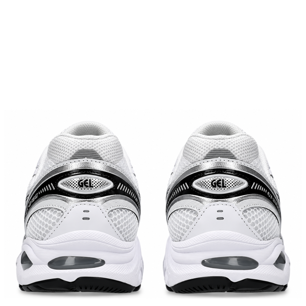 White and Silver Running Sneakers