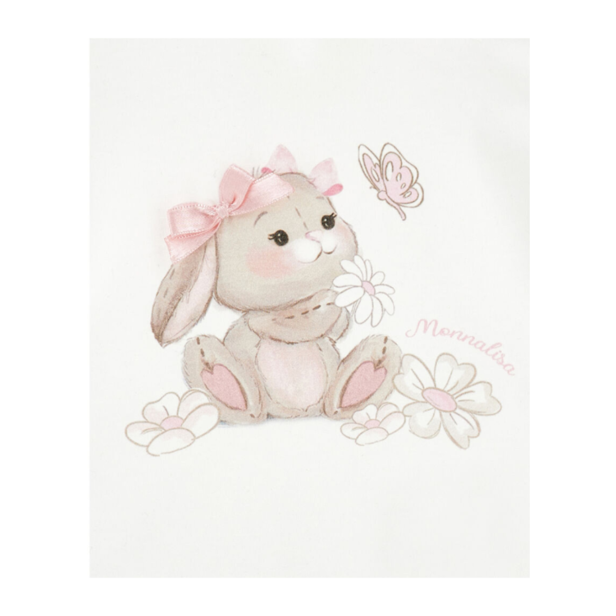 White Bunny Print Baby T-Shirt