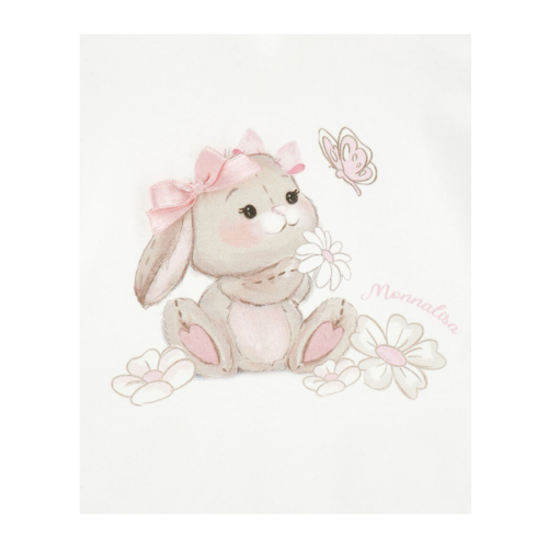 White Bunny Print Baby T-Shirt