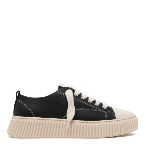 Black Low-Top Platform Sneakers