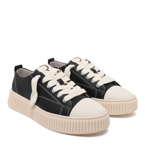 Black Low-Top Platform Sneakers 2