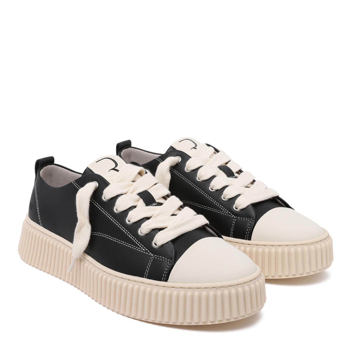Black Low-Top Platform Sneakers