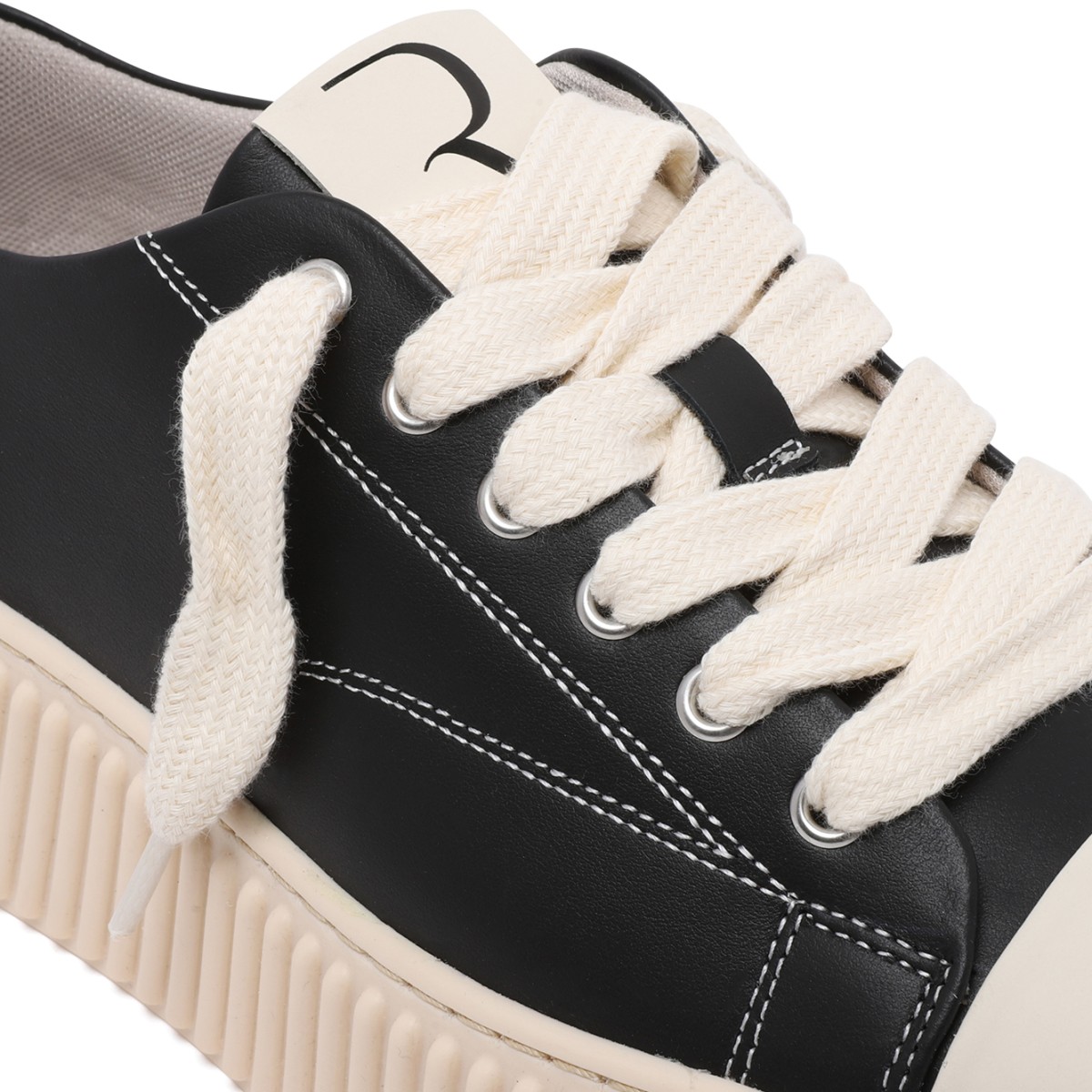 Black Low-Top Platform Sneakers