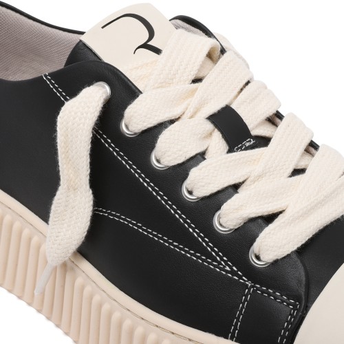 Black Low-Top Platform Sneakers