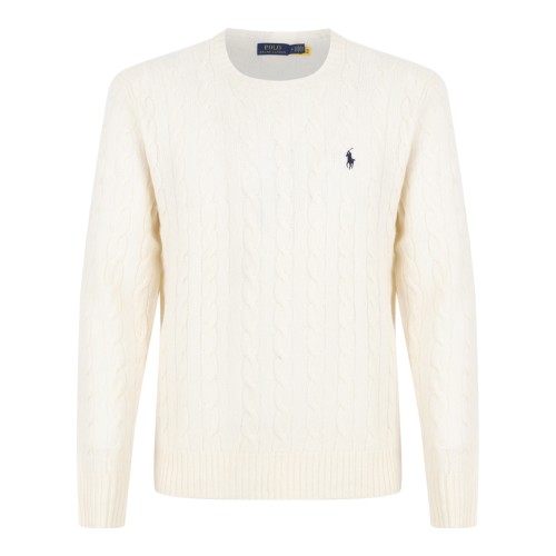 Ivory Cable-Knit Sweater