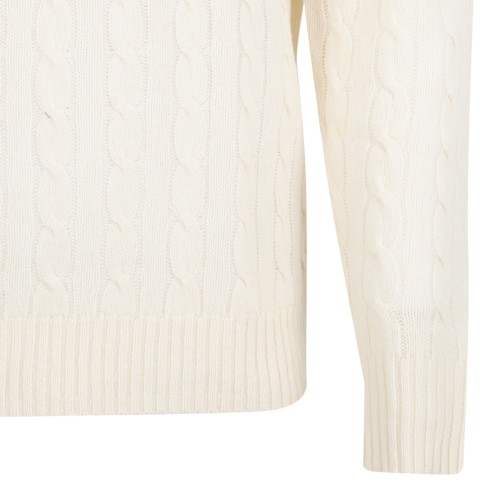 Ivory Cable-Knit Sweater