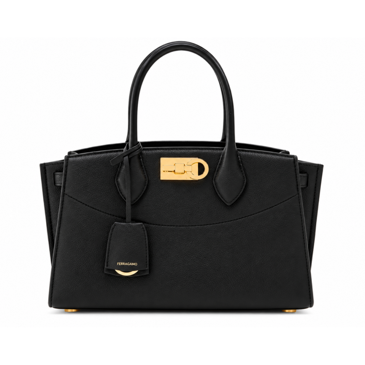 Black Leather Tote Bag