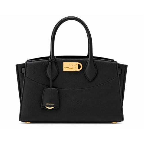 Black Leather Tote Bag