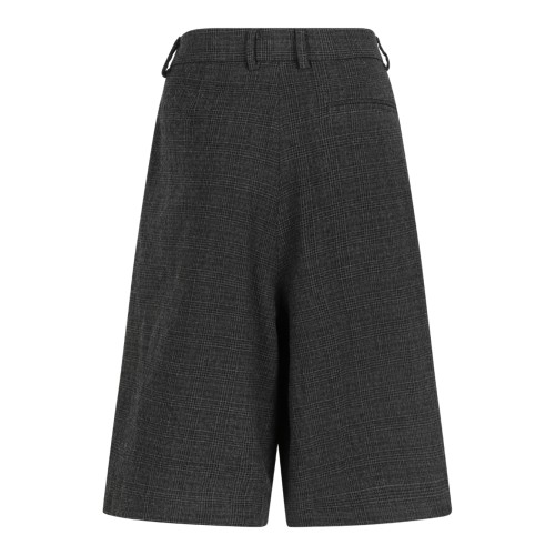 Dark Grey Pleated Bermuda Shorts 2