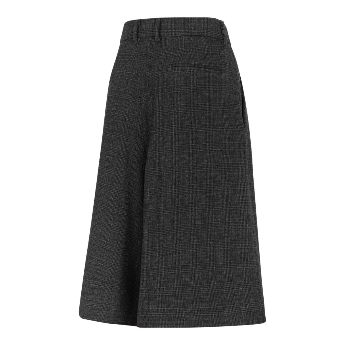 Dark Grey Pleated Bermuda Shorts