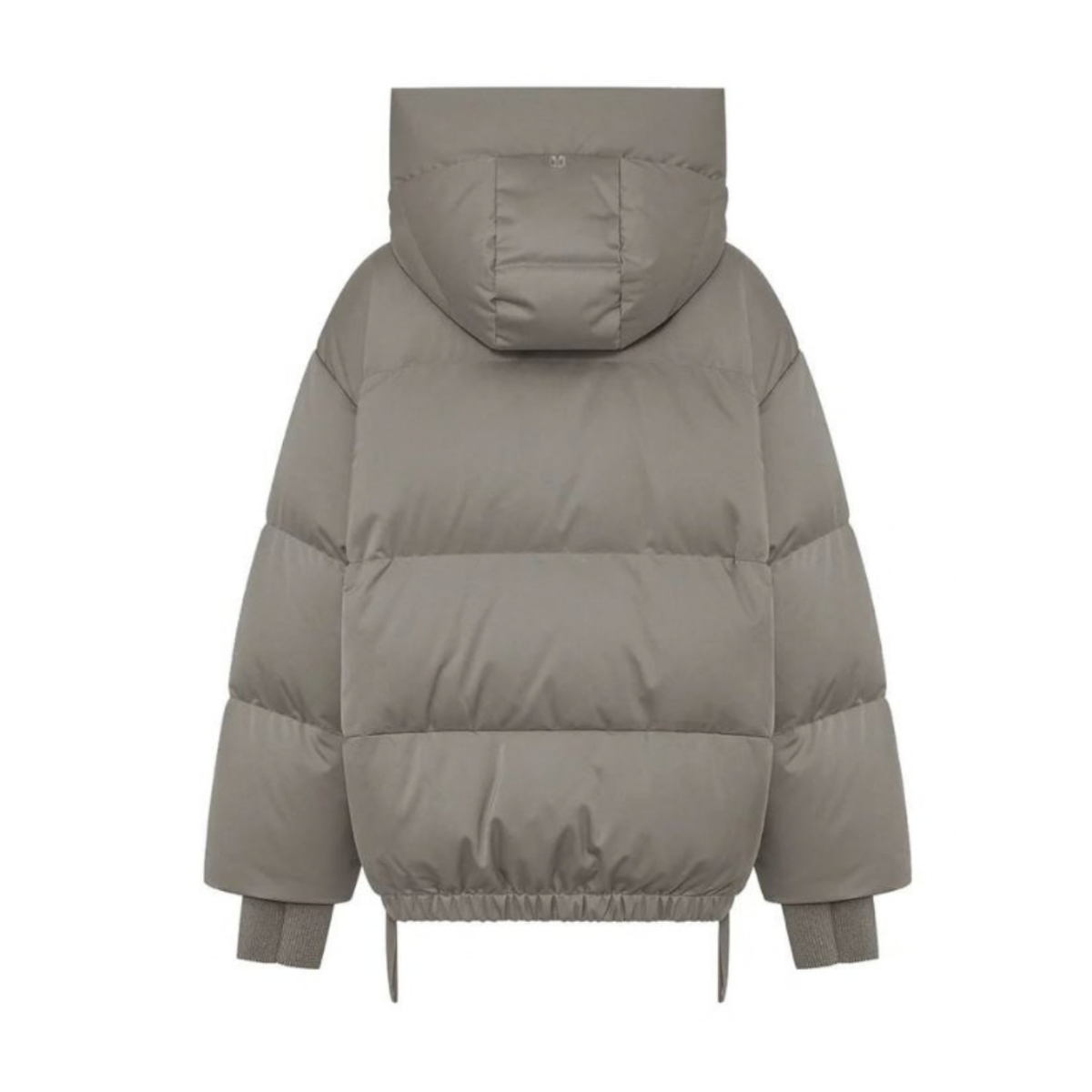 Taupe Hooded Puffer Jacket