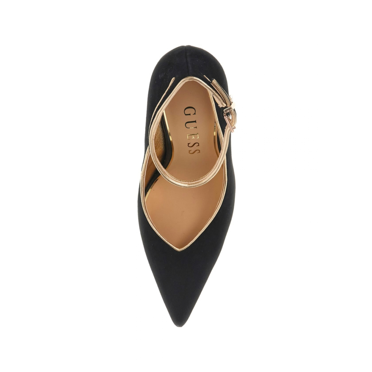 Black Suede Ankle-Strap Pumps