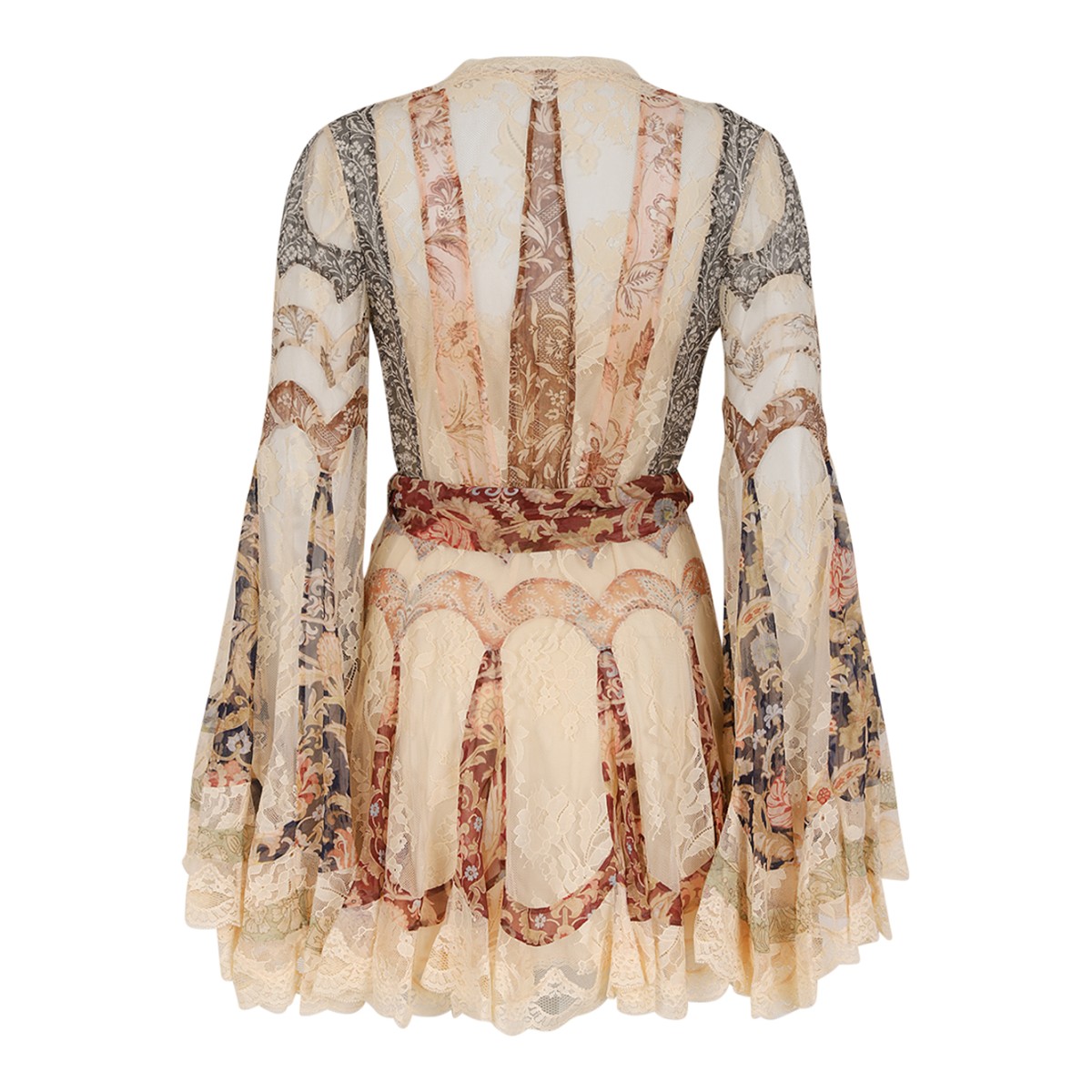 Multicolour Floral Silk Playsuit