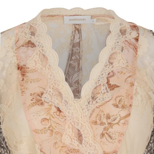 Multicolour Floral Silk Playsuit