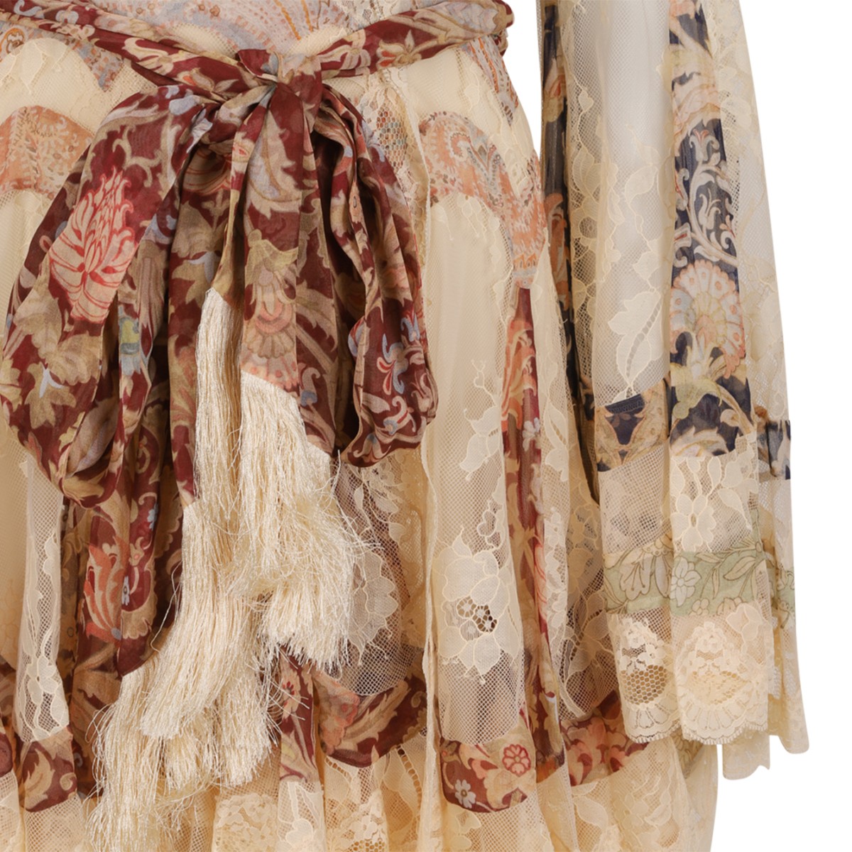 Multicolour Floral Silk Playsuit